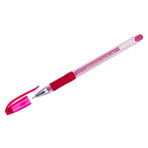 Ручка гелевая Crown "Hi-Jell Needle Grip" красная, 0,7мм